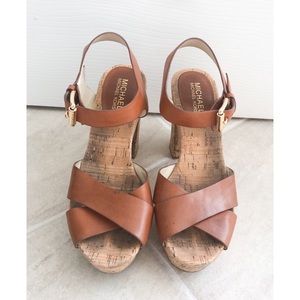 Michael Kors Cork Wedge Size 7.5